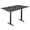 Holland Bar Stool Co Two 30 Tall OD211EB Black Table Bases wa 22 Foot and a 30x48 Black Marble Top, IndoorOutdoor OD211EB-30BWODS3248BM - alternate 1